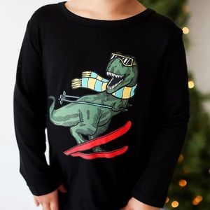 •NEW•Posh Peanut “Tyrannosnowrus” Long Sleeve Loose Fit Shirt